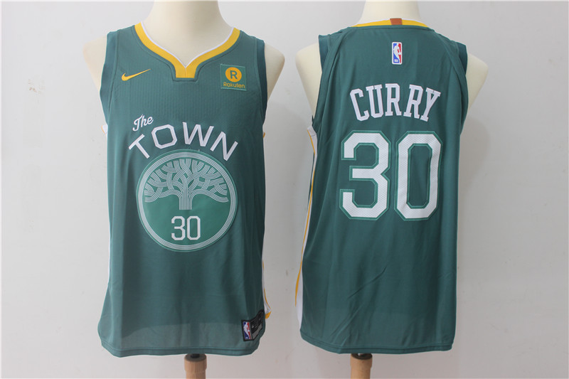 Men Golden State Warriors #30 Curry Green Game Nike NBA Jerseys